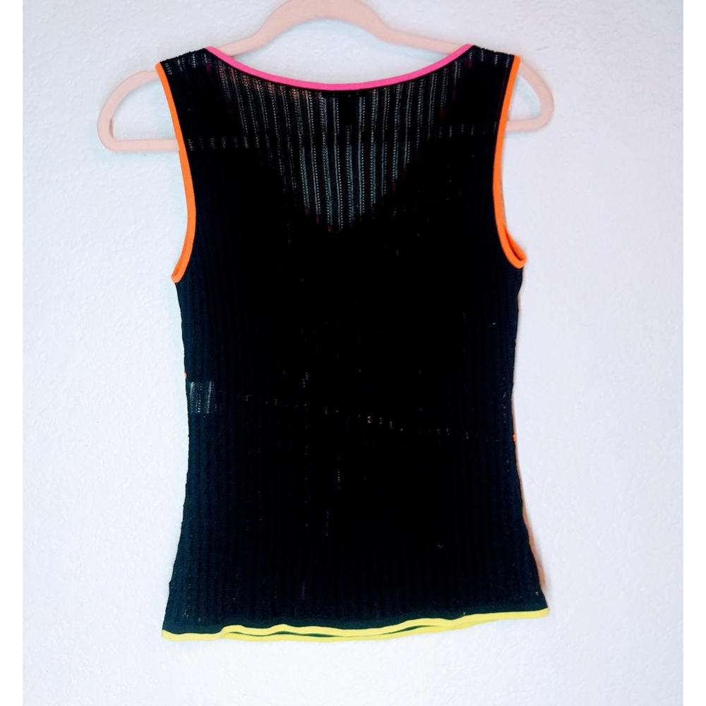 Escada Neon Tank Top Size 38 - Picture 3 of 5